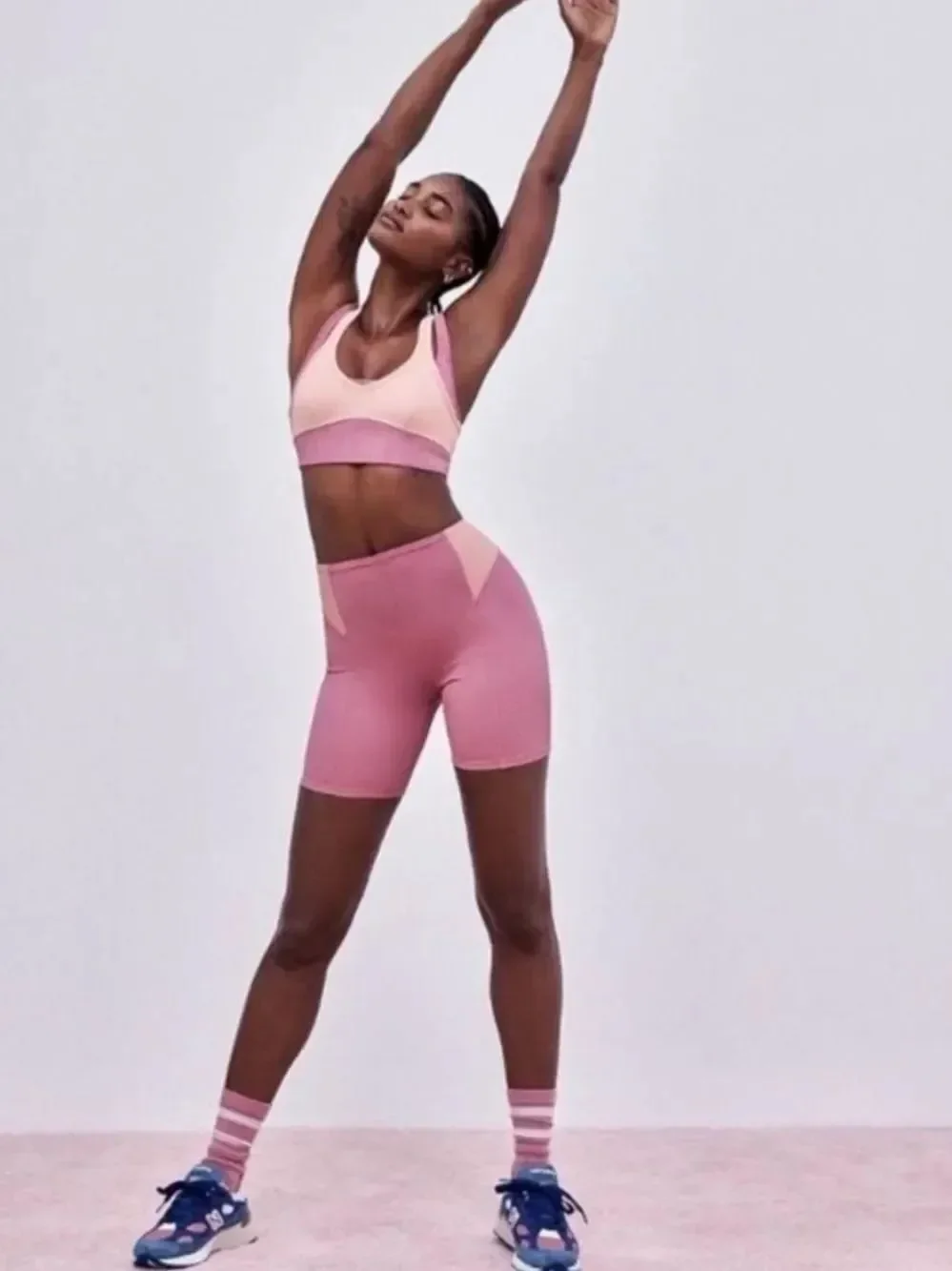 For Love & Lemons Dani Bike Shorts Mauve Pink Womens Medium